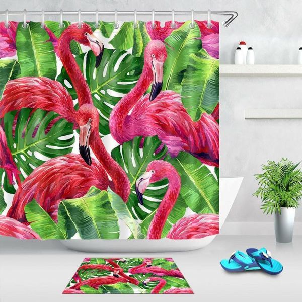 tropical exotic leaf shower curtain red flamingo fabric bath curtains set with hooks green banana palm leaves bathroom decor1
tropical exotic leaf shower curtain red flamingo fabric bath curtains set with hooks green banana palm leaves bathroom decor1