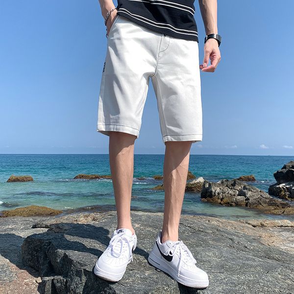 summer men's casual pants slim straight shorts trend versatile fashion, White;black
summer men's casual pants slim straight shorts trend versatile fashion, White;black