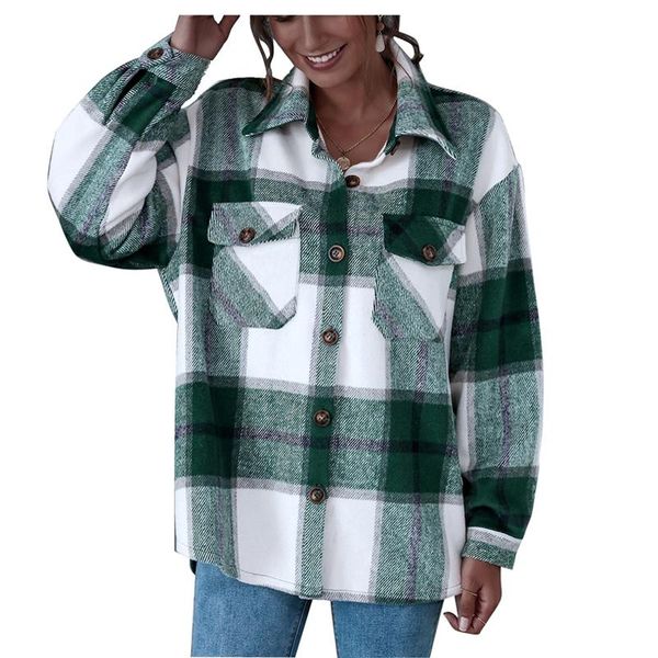 2021 women coat plaid printed new elegant fashion long regular sleeve single breasted button pocket turn-down clothing, Black;brown
2021 women coat plaid printed new elegant fashion long regular sleeve single breasted button pocket turn-down clothing, Black;brown