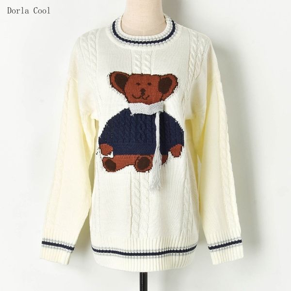 female winter beautiful long shirt of cartoon bear scarf pullover chic girl outerwear sweet basic jumper hw7j, White;black
female winter beautiful long shirt of cartoon bear scarf pullover chic girl outerwear sweet basic jumper hw7j, White;black