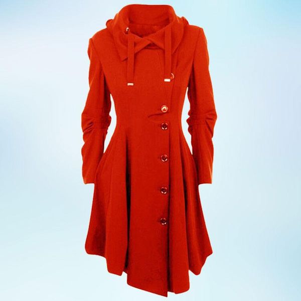 women's wool & blends long solid color single-breasted hooded woolen coat autumn and winter fashion casual thick jacket clothes, Black
women's wool & blends long solid color single-breasted hooded woolen coat autumn and winter fashion casual thick jacket clothes, Black
