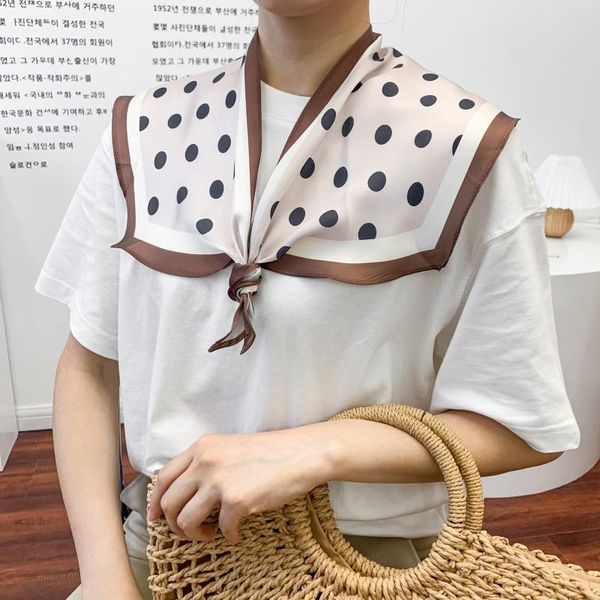 elegant polka dot scarf shawl spring summer new female bandanas headbands for women designer scarfs, Blue;gray 
elegant polka dot scarf shawl spring summer new female bandanas headbands for women designer scarfs, Blue;gray