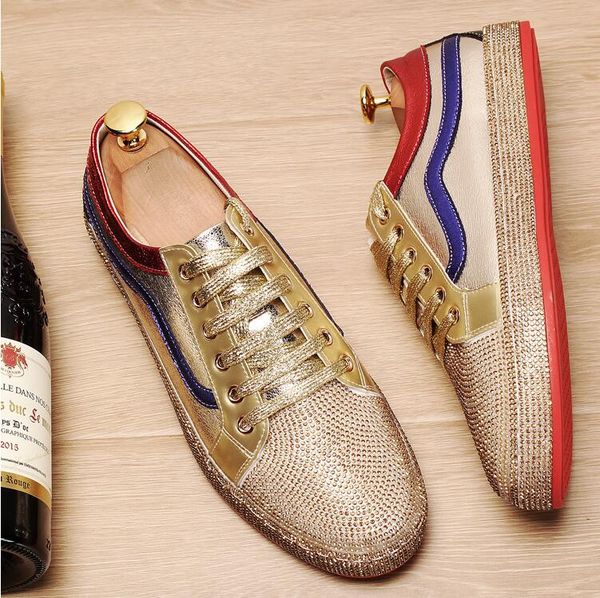 new men leather casual shoe black gold silver men high spring autumn flat shoes diamond dress wedding business loafers size 38-43 w33
new men leather casual shoe black gold silver men high spring autumn flat shoes diamond dress wedding business loafers size 38-43 w33
