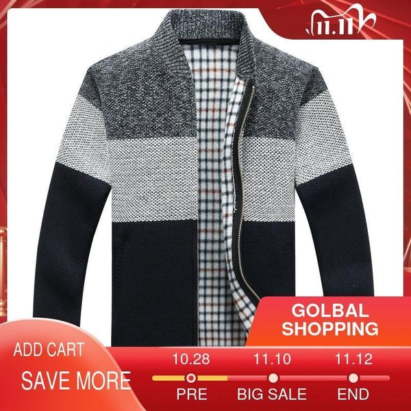 winter fashion patchwork men's knitted jackets thick comfy long sleeve sweater coat warm stand collar fall tide casual cardigan 201104, White;black
winter fashion patchwork men's knitted jackets thick comfy long sleeve sweater coat warm stand collar fall tide casual cardigan 201104, White;black