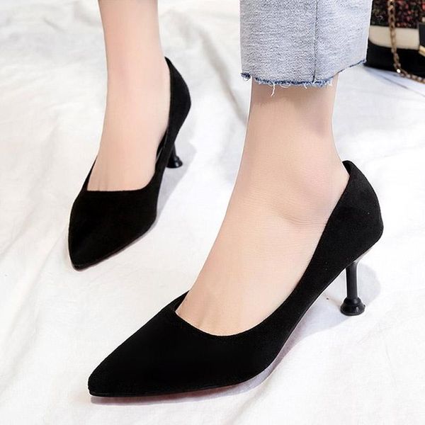 plus size 34-43 office lady shoes pointed toe dress shoes high heels faux suede boat black basic pumps for woman c7785
plus size 34-43 office lady shoes pointed toe dress shoes high heels faux suede boat black basic pumps for woman c7785