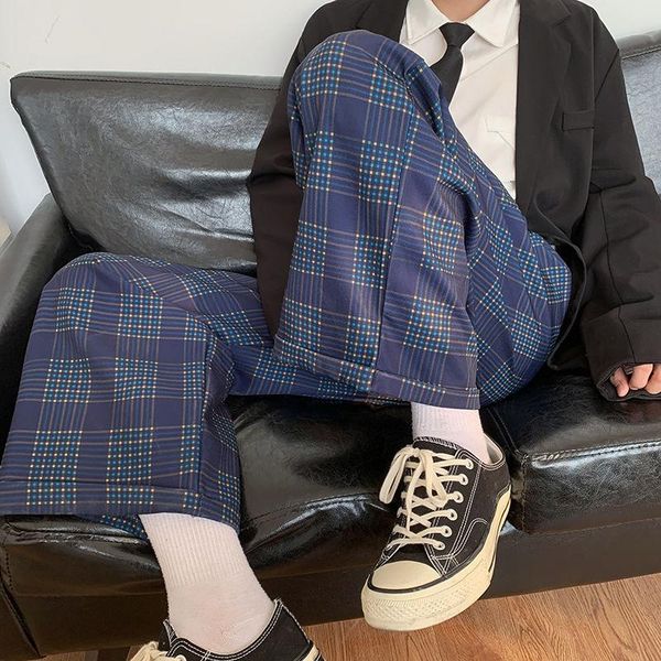 men's pants casual loose printed plaid straight wide-leg japanese style nine-point male trousers fashion spring and autumn, Black
men's pants casual loose printed plaid straight wide-leg japanese style nine-point male trousers fashion spring and autumn, Black
