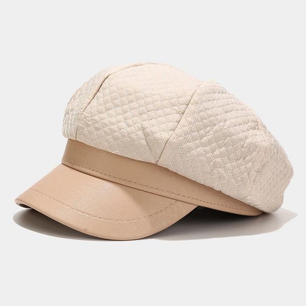 stingy brim hats autumn and winter space cotton stitching octagonal cap literary small fresh women hat1, Blue;gray
stingy brim hats autumn and winter space cotton stitching octagonal cap literary small fresh women hat1, Blue;gray