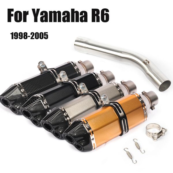 motorcycle middle link pipe slip on exhaust pipe 51mm aluminum muffler for yzf r6 1998 1999 2000 2001 2002 2003 2004 2005
motorcycle middle link pipe slip on exhaust pipe 51mm aluminum muffler for yzf r6 1998 1999 2000 2001 2002 2003 2004 2005