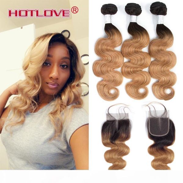 brazilian ombre hair bundles with closure body wave two tone ombre color t1b 27 dark roots blonde 3 bundle with closure ove, Black;brown
brazilian ombre hair bundles with closure body wave two tone ombre color t1b 27 dark roots blonde 3 bundle with closure ove, Black;brown