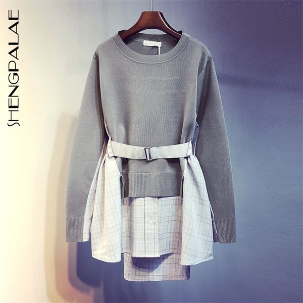 shengpalae autumn long sleeve jumper knitted loose fashion pullover femme hit color splice fake two-piece sweater za5300 201130, White;black
shengpalae autumn long sleeve jumper knitted loose fashion pullover femme hit color splice fake two-piece sweater za5300 201130, White;black