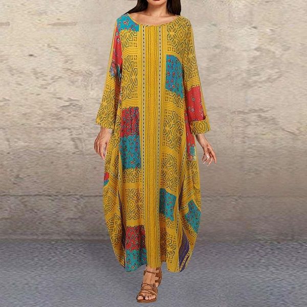 plus size womens summer sundress 2021 zanzea vintage printed maxi dress long sleeve tunic vestidos female casual o neck robe, Black;gray
plus size womens summer sundress 2021 zanzea vintage printed maxi dress long sleeve tunic vestidos female casual o neck robe, Black;gray