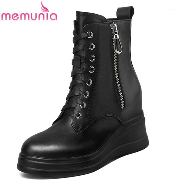 memunia 2020 new arrive ankle boots women genuine leather shoes round toe autumn winter wedges platform shoes ladies black1, Black
memunia 2020 new arrive ankle boots women genuine leather shoes round toe autumn winter wedges platform shoes ladies black1, Black