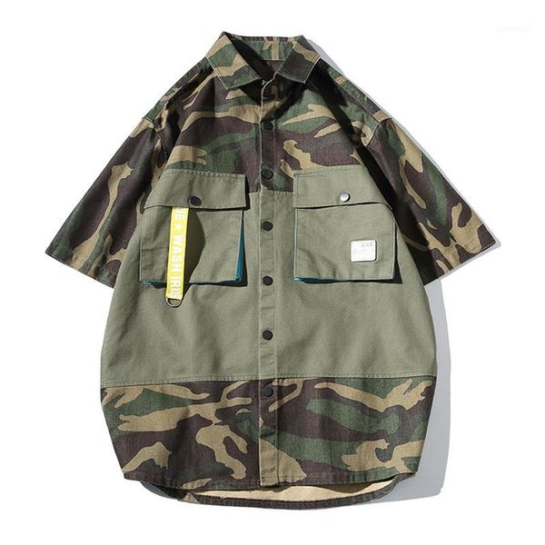 2020 summer short-sleeved shirt male casual slim straight cotton shirt camouflage stitching high-quality men's1, White;black
2020 summer short-sleeved shirt male casual slim straight cotton shirt camouflage stitching high-quality men's1, White;black