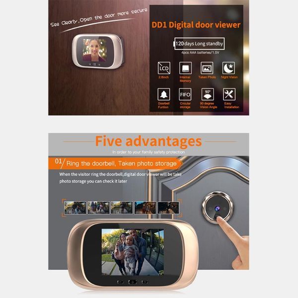 doorbells lcd color screen digital doorbell 90 degree door eye bell electronic peephole camera viewer outdoor long standby time1
doorbells lcd color screen digital doorbell 90 degree door eye bell electronic peephole camera viewer outdoor long standby time1