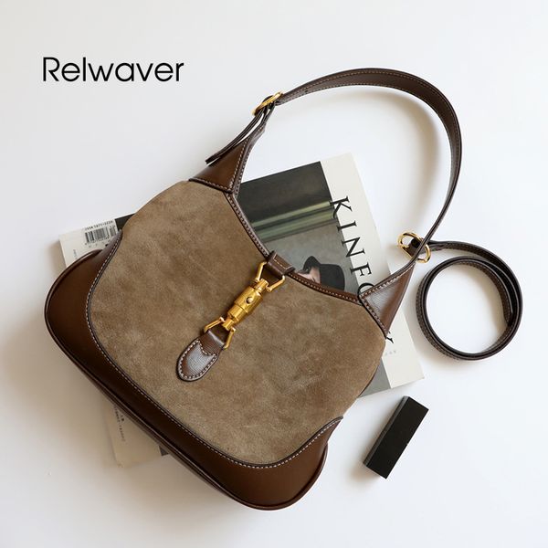 women shoulder bag suede cowhide vintage brown women's handbag fashion chic autumn winter patchwork genuine leather hobos bag c0121
women shoulder bag suede cowhide vintage brown women's handbag fashion chic autumn winter patchwork genuine leather hobos bag c0121