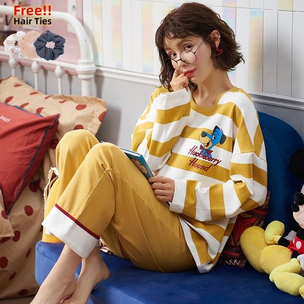 melifle autumn fashion pajamas set for women cotton cartoon print satin sleepwear winter warm long sleeve soft kawaii nightwear 201027, Black;red
melifle autumn fashion pajamas set for women cotton cartoon print satin sleepwear winter warm long sleeve soft kawaii nightwear 201027, Black;red