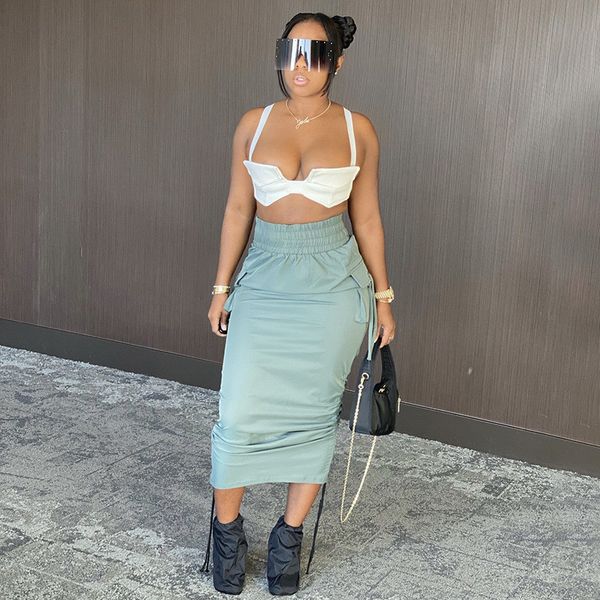 elastic waist lace up skirts women 2021 spring streetwear casual long black skirt female fashion pocket bottoms
elastic waist lace up skirts women 2021 spring streetwear casual long black skirt female fashion pocket bottoms