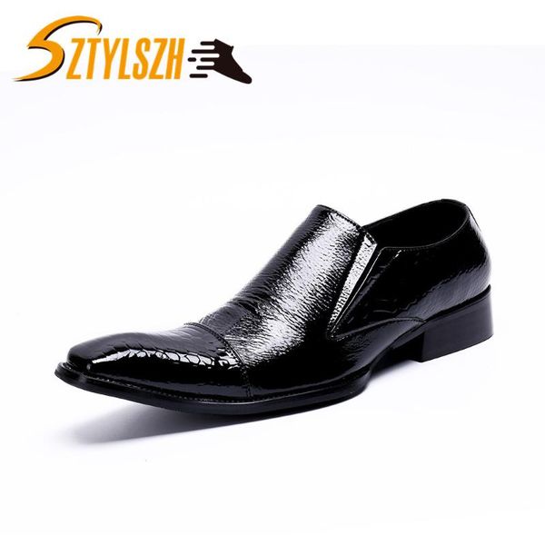 luxury patent leather men's wedding party shoes casual oxfords classic male elegant office business dress formal square toe shoe, Black
luxury patent leather men's wedding party shoes casual oxfords classic male elegant office business dress formal square toe shoe, Black