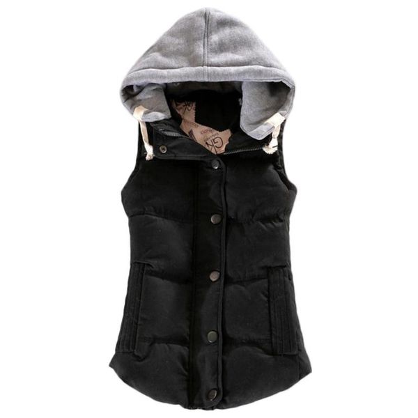 women winter cotton padded hooded gilet vest zipper sleeveless waistcoat jacket vests women's waistcoat with pockets solid color, Black;white
women winter cotton padded hooded gilet vest zipper sleeveless waistcoat jacket vests women's waistcoat with pockets solid color, Black;white