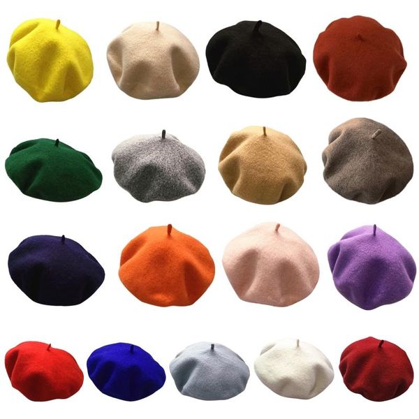 women winter warm faux wool elastic beret hat simple solid color retro classic french artist painter elegant beanie cap, Blue;gray
women winter warm faux wool elastic beret hat simple solid color retro classic french artist painter elegant beanie cap, Blue;gray