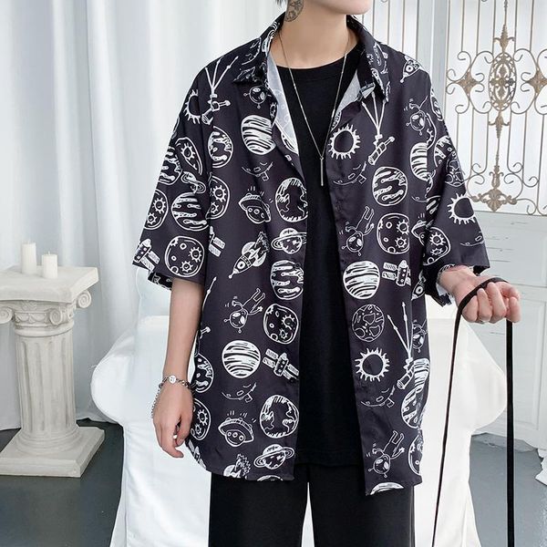 black summer casual shirts for men fashion men clothes 2020 plus size print shirt all match streetwear blouse homme 5xl-m1, White;black
black summer casual shirts for men fashion men clothes 2020 plus size print shirt all match streetwear blouse homme 5xl-m1, White;black