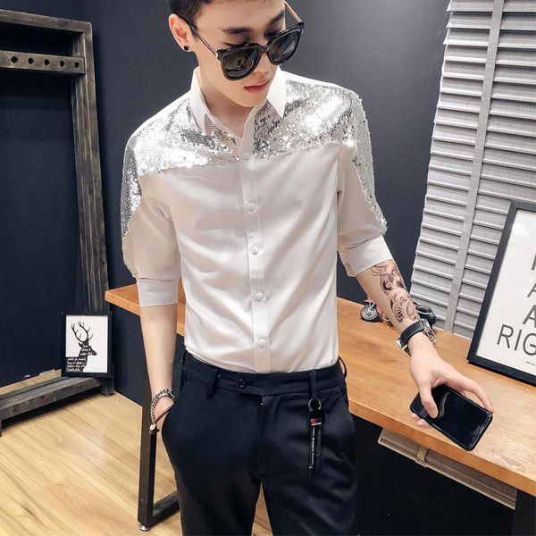 men's shirt casual fashion tuxedo party night club social england patchwork solid slim fit & tees costume homme men's shirt, White;black
men's shirt casual fashion tuxedo party night club social england patchwork solid slim fit & tees costume homme men's shirt, White;black