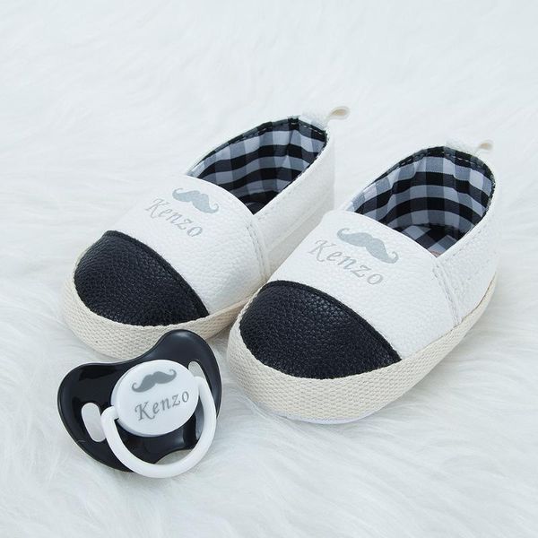 Miyocar Personalized Any Name Can Make Baby Boy Shoes Handsome Cool Baby Shoes Pacifier Set Unique Design Shower Gift