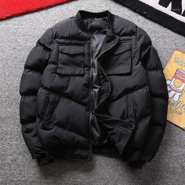 men's 2020 fashion long sleeve thickened cotton padded jacket winter men's windproof warm baseball collar slim pike wear1, Black
men's 2020 fashion long sleeve thickened cotton padded jacket winter men's windproof warm baseball collar slim pike wear1, Black