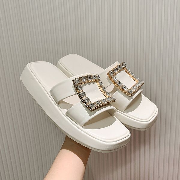 fashion candy color sandals luxury crystal bling platform slippers chunky high heels rubber slide flats summer flip flops beach, Black
fashion candy color sandals luxury crystal bling platform slippers chunky high heels rubber slide flats summer flip flops beach, Black