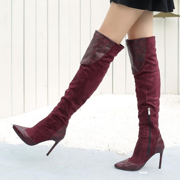 brand new big size 46 thin high heels pointed toe long boot party lady fashion winter boots shoes women, Black
brand new big size 46 thin high heels pointed toe long boot party lady fashion winter boots shoes women, Black