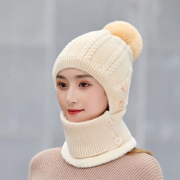 fashion women winter plush woolen hat protection ear warmer snood scarf cap, Blue;gray
fashion women winter plush woolen hat protection ear warmer snood scarf cap, Blue;gray