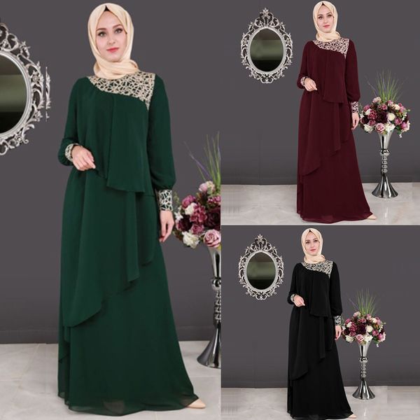 muslim long party dress women abata chiffon lace irregular ruffles patchwork maxi dresses elegant islamic clothing djellaba ropa, Black;gray
muslim long party dress women abata chiffon lace irregular ruffles patchwork maxi dresses elegant islamic clothing djellaba ropa, Black;gray