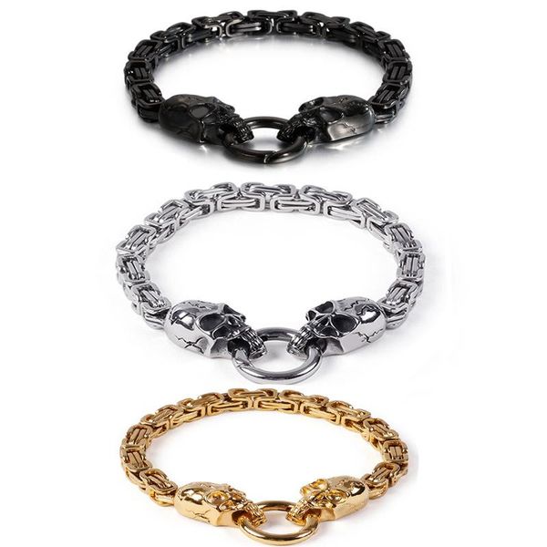 black/gold/silver color punk bracelet for men fashion chinese style stainless steel ghost head bangle jewelry
black/gold/silver color punk bracelet for men fashion chinese style stainless steel ghost head bangle jewelry