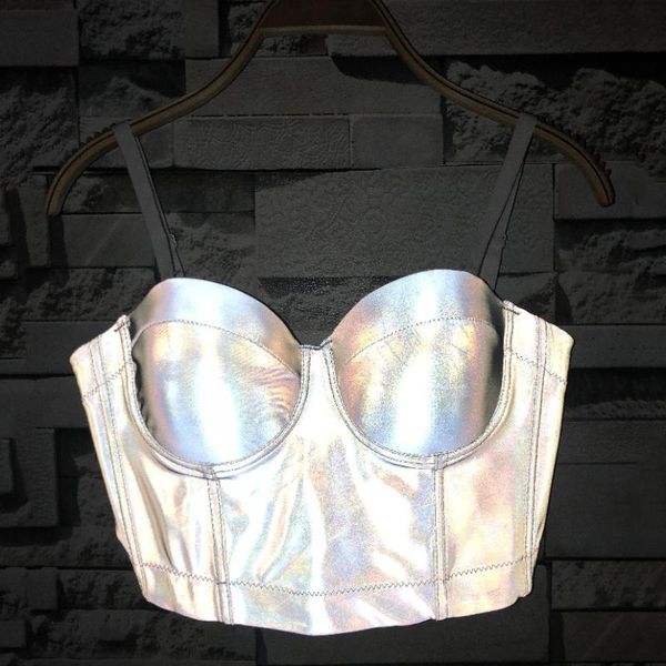 2020 party nightclub backless bustier luminous cropped festival clothing, White
2020 party nightclub backless bustier luminous cropped festival clothing, White