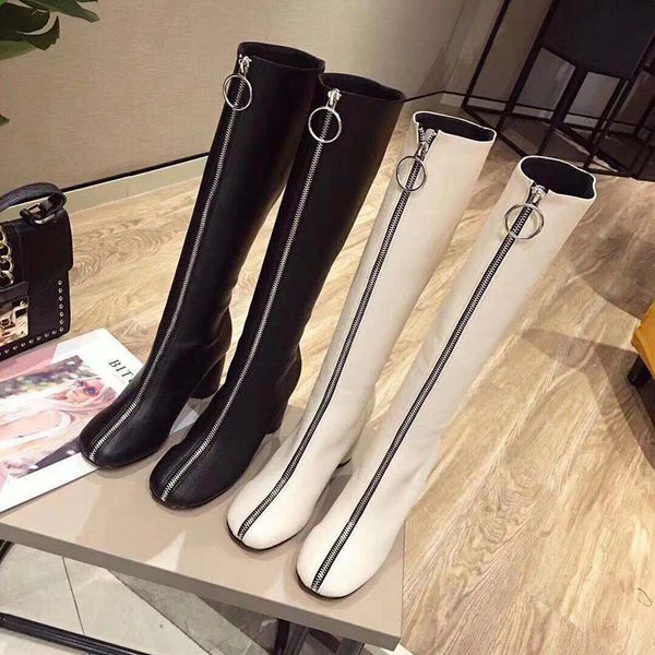 2020 european and american thick heel rider boots front zipper high boots mid-heel long motorcycle martin boots women, Black
2020 european and american thick heel rider boots front zipper high boots mid-heel long motorcycle martin boots women, Black