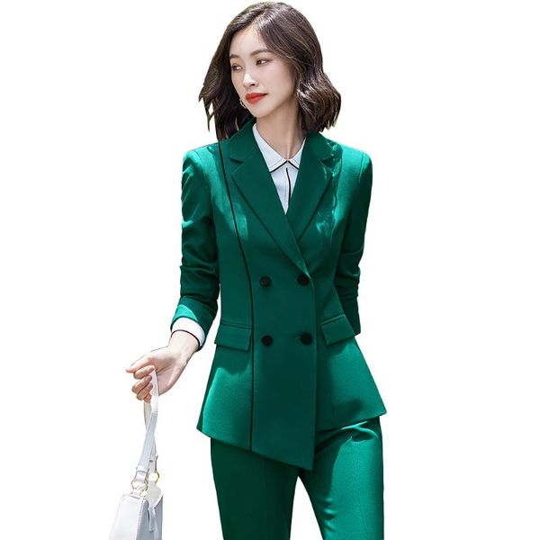 women's two piece pants arrival fall winter formal office ladies pant suit women green black fashion s-5xl double breasted 2 set, White
women's two piece pants arrival fall winter formal office ladies pant suit women green black fashion s-5xl double breasted 2 set, White