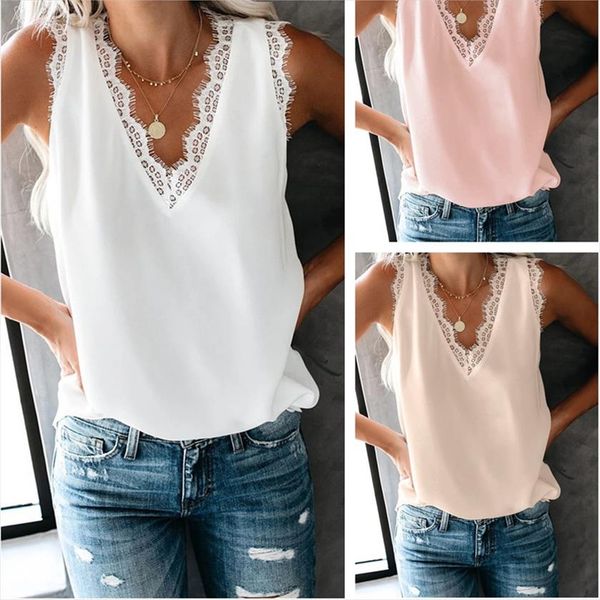 fashion summer 2020 women tank v neck sleeveless casual lace plus size women clothes bottoming vest shirt, White
fashion summer 2020 women tank v neck sleeveless casual lace plus size women clothes bottoming vest shirt, White