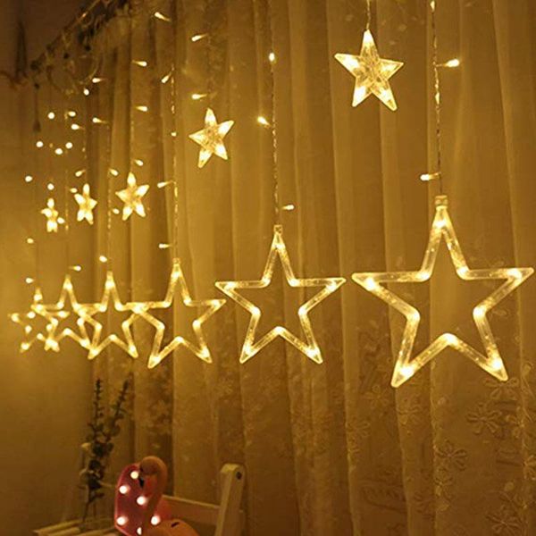 2.5m 138led 220v eu/110v us christmas star garlands string lights fairy curtain light outdoor for party wedding holiday decor
2.5m 138led 220v eu/110v us christmas star garlands string lights fairy curtain light outdoor for party wedding holiday decor
