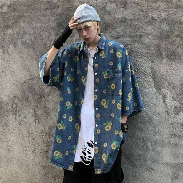 2020 summer new youth popular men's daisy print loose seven-point sleeve shirt fashion casual shirt jacket blue -xl1, White;black
2020 summer new youth popular men's daisy print loose seven-point sleeve shirt fashion casual shirt jacket blue -xl1, White;black