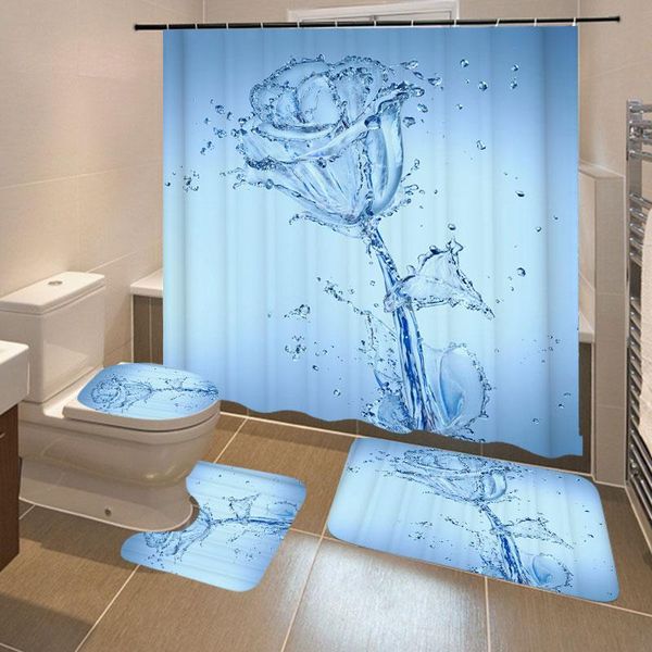 3d printing romantic water flower waterproof bathroom shower curtain toilet cover mat non-slip floor mat rug bathroom set
3d printing romantic water flower waterproof bathroom shower curtain toilet cover mat non-slip floor mat rug bathroom set