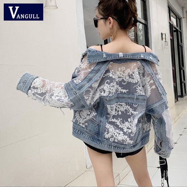 vangull jeans jackets new summer long sleeve large size women's coat loose lace patchwork jacket ladies denim coat 201028, Black;brown
vangull jeans jackets new summer long sleeve large size women's coat loose lace patchwork jacket ladies denim coat 201028, Black;brown