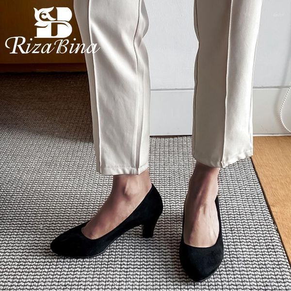 rizabina thick heel women pumps flock soft sole shoes women fashion shallow sweet lady party office lady footwear size 33-431, Black
rizabina thick heel women pumps flock soft sole shoes women fashion shallow sweet lady party office lady footwear size 33-431, Black