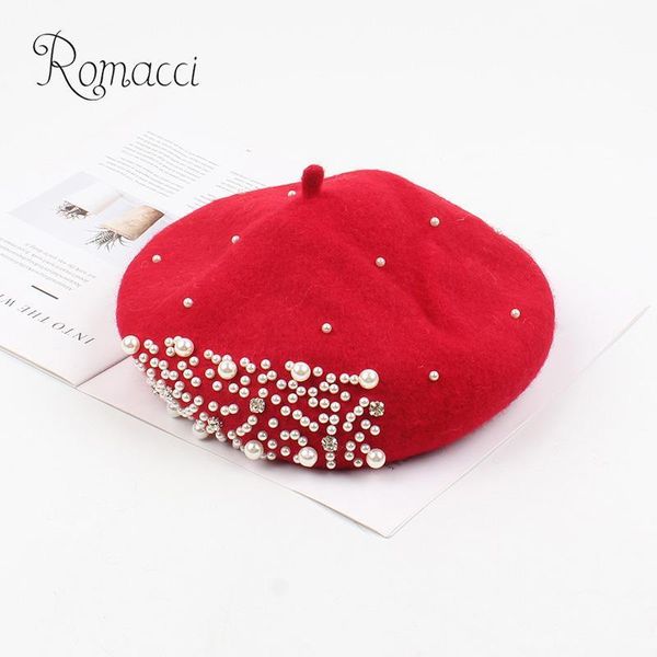 vintage women beret hat wool beading faux pearl adjustable autumn winter fashion sweet hat, Blue;gray
vintage women beret hat wool beading faux pearl adjustable autumn winter fashion sweet hat, Blue;gray