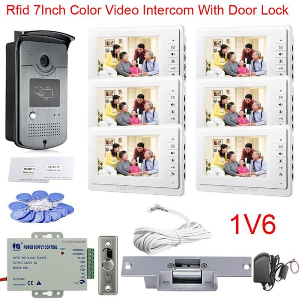 video door phones rfid cards camera phone 7inches color monitor gate intercom with electric strike lock full kit for office/home
video door phones rfid cards camera phone 7inches color monitor gate intercom with electric strike lock full kit for office/home