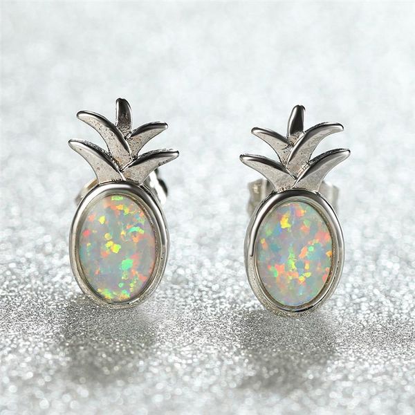 stud charm female white blue oval opal stone jewelry rose gold color wedding earrings for women dainty pineapple small, Golden;silver
stud charm female white blue oval opal stone jewelry rose gold color wedding earrings for women dainty pineapple small, Golden;silver