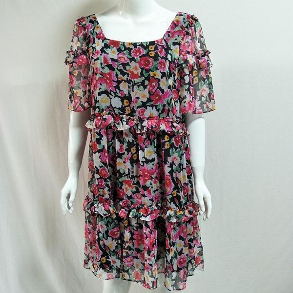 women dress 2020 spring and summer printed daisy casual mini dress, White;black 
women dress 2020 spring and summer printed daisy casual mini dress, White;black
