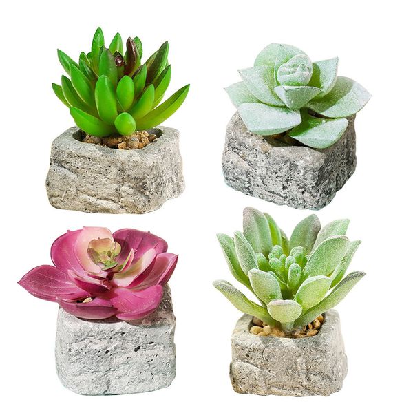 4pcs artificial small stone fake succulent plants artificial bonsai office artificial plants home deskplants decors 1029
4pcs artificial small stone fake succulent plants artificial bonsai office artificial plants home deskplants decors 1029