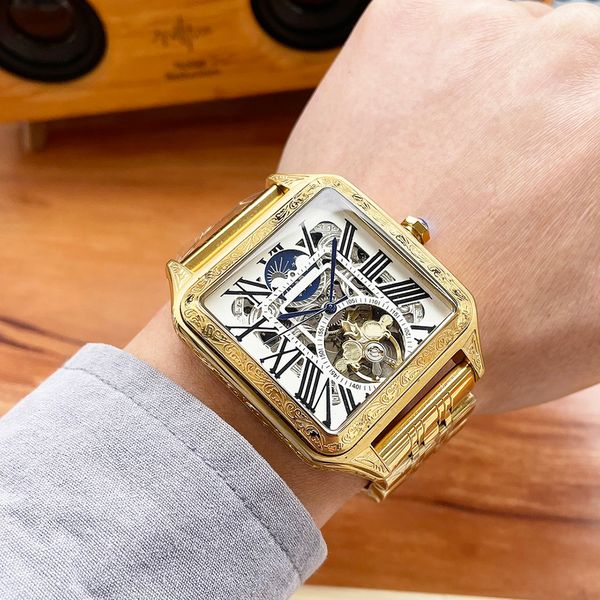 watch mens watch hollow watch fully automatic mechanical watches design sapphire double folding clasp stainless steel strap waterproof 40mm, Slivery;brown
watch mens watch hollow watch fully automatic mechanical watches design sapphire double folding clasp stainless steel strap waterproof 40mm, Slivery;brown