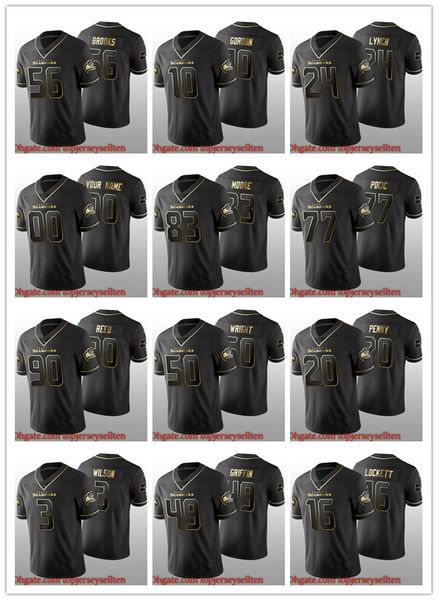 jersey seattle''seahawks''men''nfl''women griffin black jerseys, Black;red
