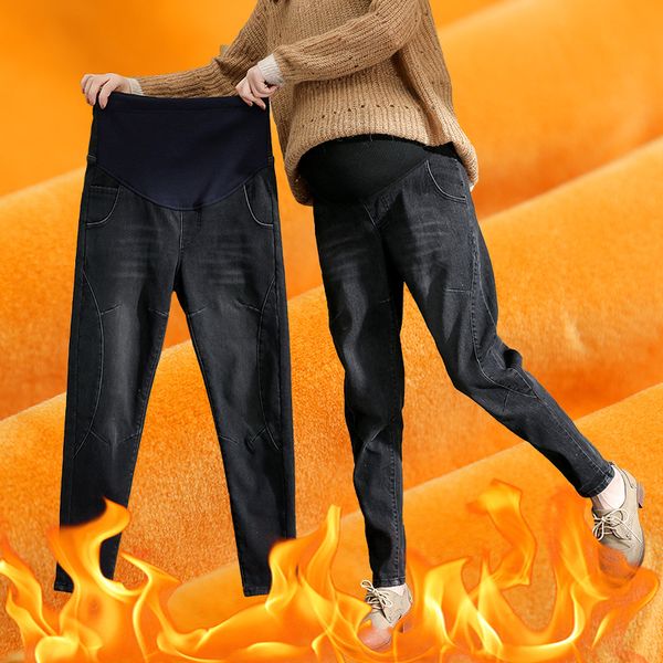 winter warm plus velvet maternity pants pregnancy clothes high waist jeans for pregnant women loose pencil pants trousers lj201120, White
winter warm plus velvet maternity pants pregnancy clothes high waist jeans for pregnant women loose pencil pants trousers lj201120, White